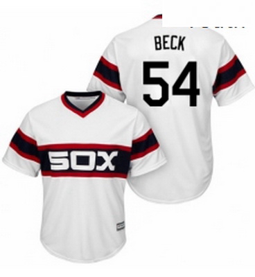 Youth Majestic Chicago White Sox 54 Chris Beck Authentic White 2013 Alternate Home Cool Base MLB Jer