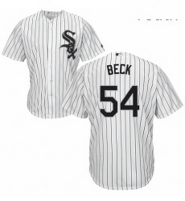 Youth Majestic Chicago White Sox 54 Chris Beck Authentic White Home Cool Base MLB Jersey