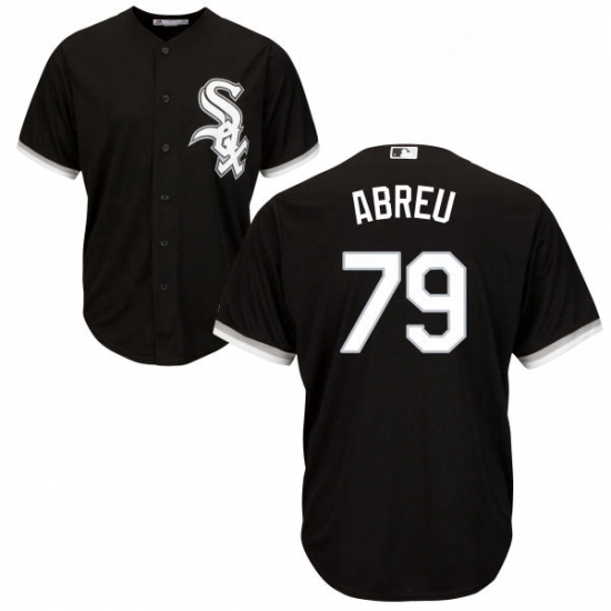 Youth Majestic Chicago White Sox 79 Jose Abreu Replica Black Alternate Home Cool Base MLB Jersey