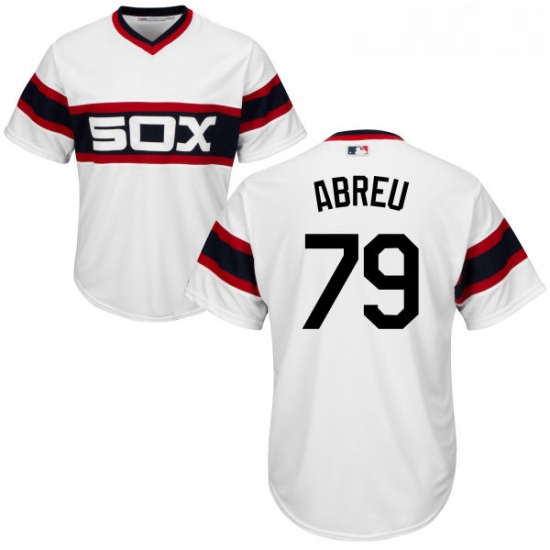 Youth Majestic Chicago White Sox 79 Jose Abreu Replica White 2013 Alternate Home Cool Base MLB Jerse