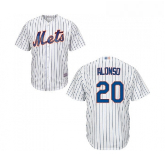 Youth New York Mets 20 Pete Alonso Authentic White Home Cool Base Baseball Jersey