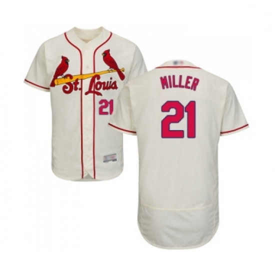 Mens St Louis Cardinals 21 Andrew Miller Cream Alternate Flex Base Authentic Collection Baseball Jer