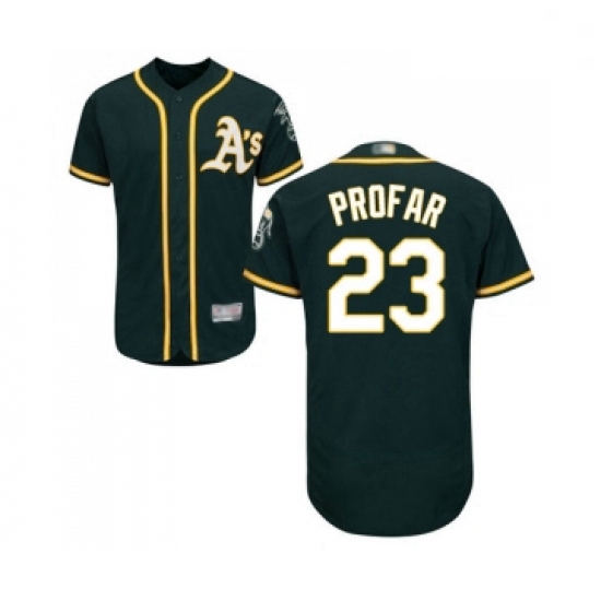 Mens Oakland Athletics 23 Jurickson Profar Green Alternate Flex Base Authentic Collection Baseball J