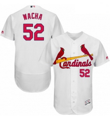 Mens Majestic St Louis Cardinals 52 Michael Wacha White Home Flex Base Authentic Collection MLB Jers