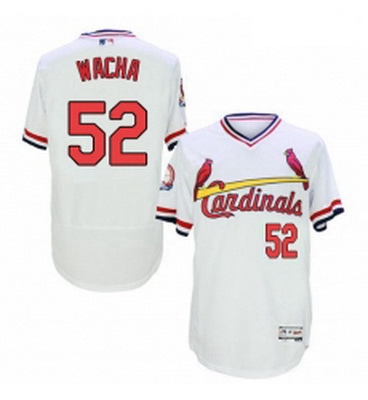 Mens Majestic St Louis Cardinals 52 Michael Wacha White Flexbase Authentic Collection Cooperstown ML