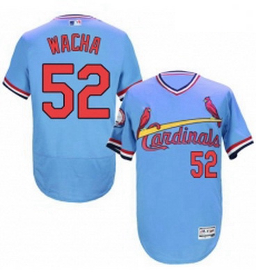 Mens Majestic St Louis Cardinals 52 Michael Wacha Light Blue FlexBase Authentic Collection MLB Jerse