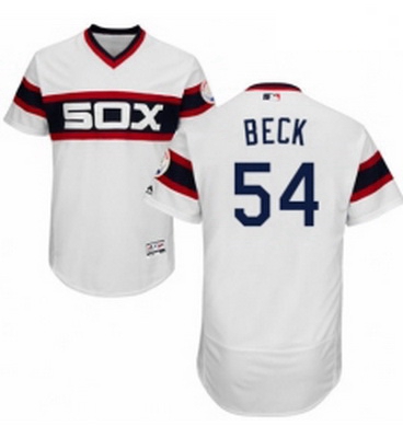 Mens Majestic Chicago White Sox 54 Chris Beck White Alternate Flex Base Authentic Collection MLB Jer