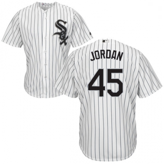 Mens Majestic Chicago White Sox 45 Michael Jordan White Home Flex Base Authentic Collection MLB Jers