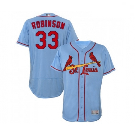 Mens St Louis Cardinals 33 Drew Robinson Light Blue Alternate Flex Base Authentic Collection MLB Jer