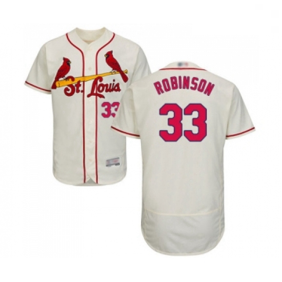 Mens St Louis Cardinals 33 Drew Robinson Cream Alternate Flex Base Authentic Collection Baseball Jer