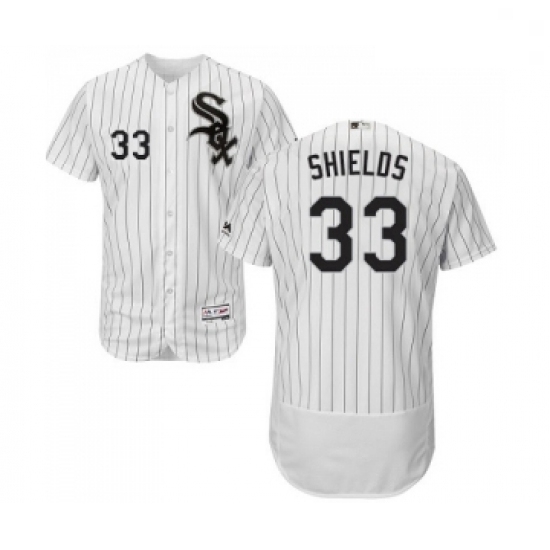 Mens Majestic Chicago White Sox 33 James Shields White Home Flex Base Authentic Collection MLB Jerse