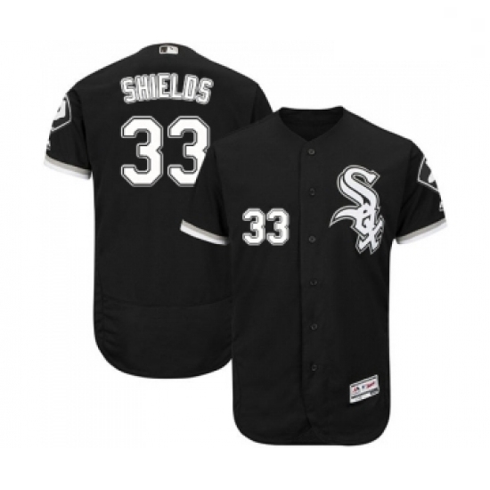 Mens Majestic Chicago White Sox 33 James Shields Black Alternate Flex Base Authentic Collection MLB 