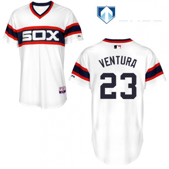 Mens Majestic Chicago White Sox 23 Robin Ventura White Alternate Flex Base Authentic Collection MLB 