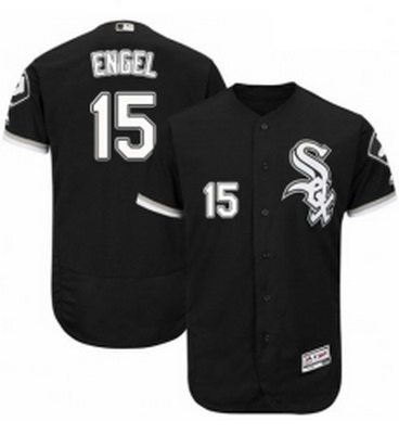 Mens Majestic Chicago White Sox 15 Adam Engel Black Alternate Flex Base Authentic Collection MLB Jer