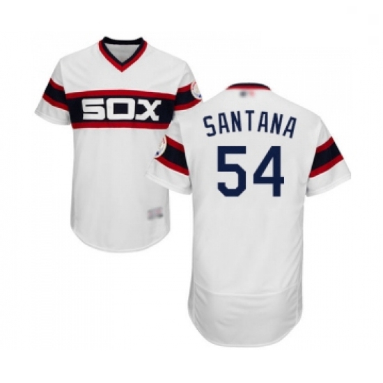 Mens Chicago White Sox 54 Ervin Santana White Alternate Flex Base Authentic Collection Baseball Jers