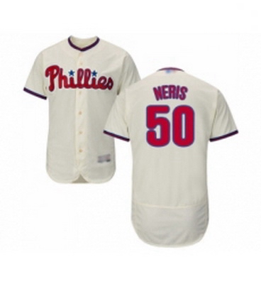 Mens Philadelphia Phillies 50 Hector Neris Cream Alternate Flex Base Authentic Collection Baseball J