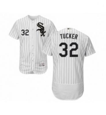 Mens Chicago White Sox 32 Preston Tucker White Home Flex Base Authentic Collection Baseball Jersey