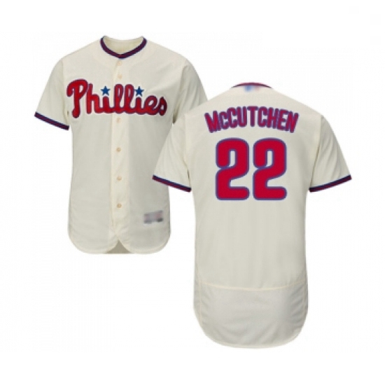 Mens Philadelphia Phillies 22 Andrew McCutchen Cream Alternate Flex Base Authentic Collection MLB Je