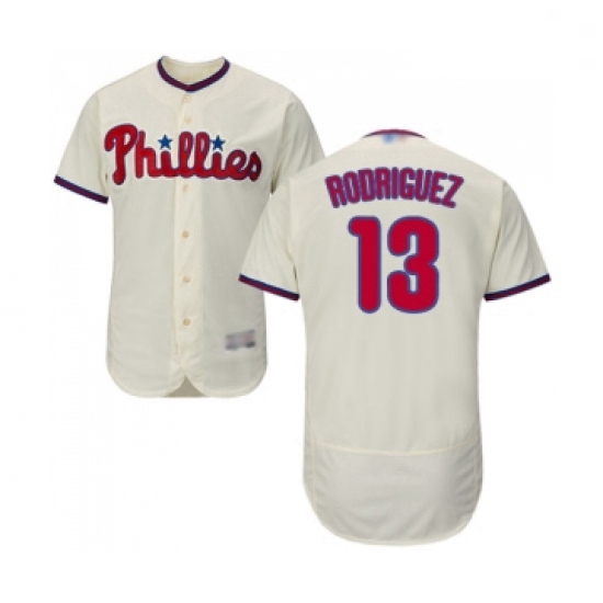 Mens Philadelphia Phillies 13 Sean Rodriguez Cream Alternate Flex Base Authentic Collection Baseball