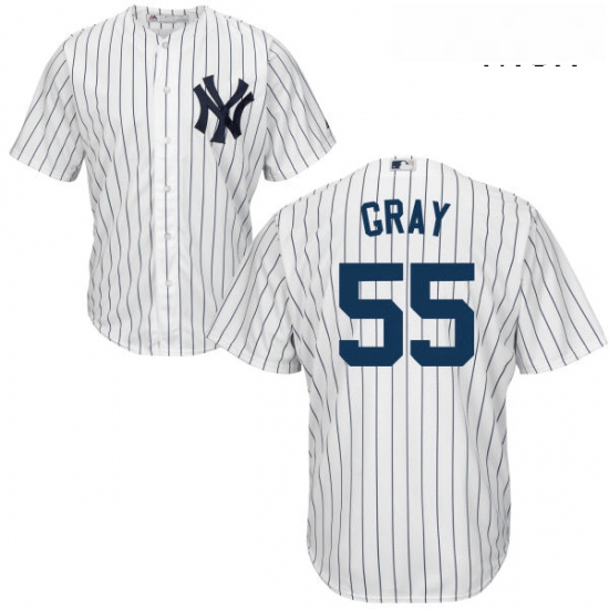 Mens Majestic New York Yankees 55 Sonny Gray Replica White Home MLB Jersey