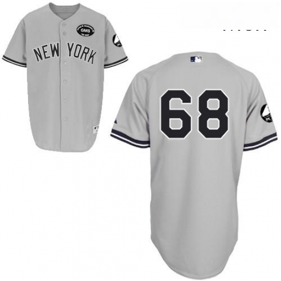 Mens Majestic New York Yankees 68 Dellin Betances Authentic Grey GMS The Boss MLB Jersey