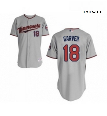 Mens Minnesota Twins 18 Mitch Garver Replica Grey Road Cool Base Baseball Jersey