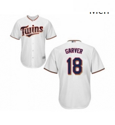 Mens Minnesota Twins 18 Mitch Garver Replica White Home Cool Base Baseball Jersey