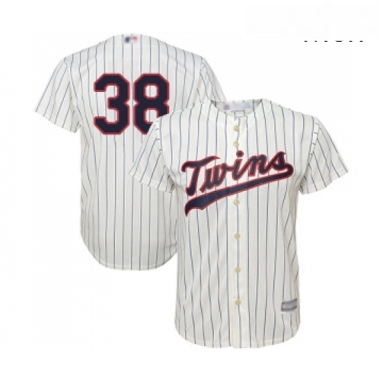 Mens Minnesota Twins 38 Blake Parker Replica Cream Alternate Cool Base Baseball Jersey