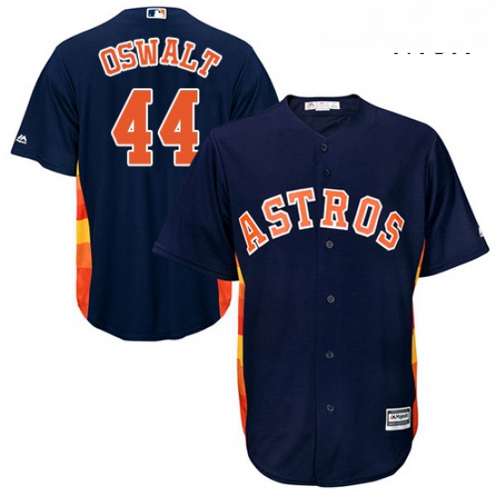 Mens Majestic Houston Astros 44 Roy Oswalt Replica Navy Blue Alternate Cool Base MLB Jersey