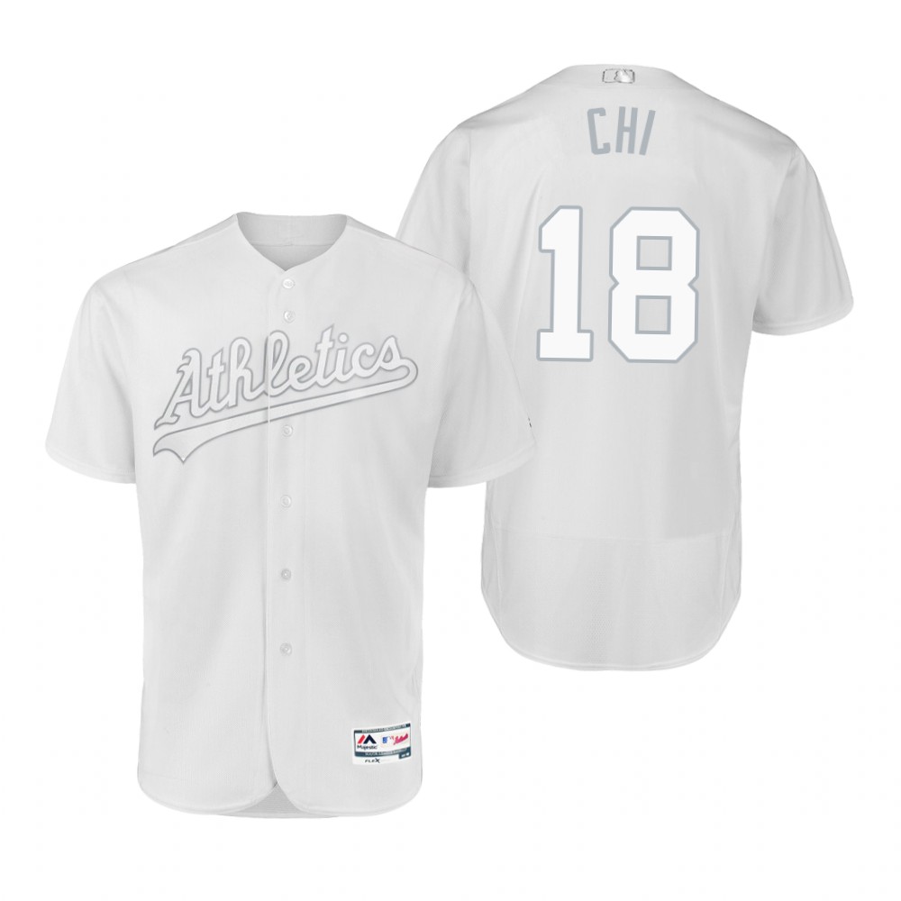 Oakland Athletics Chad Pinder Chi White 2019 Players Weekend MLB Jersey