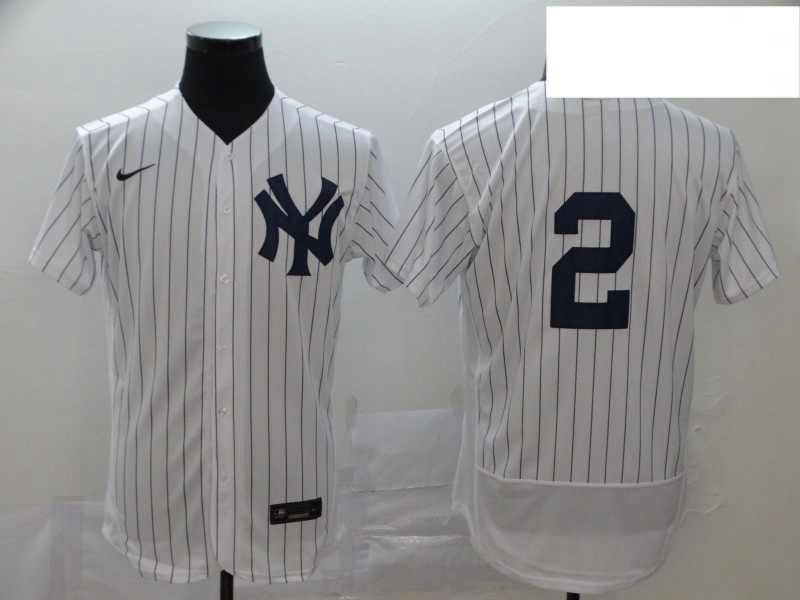 Yankees 2 Derek Jeter White 2020 Nike Flexbase Jersey