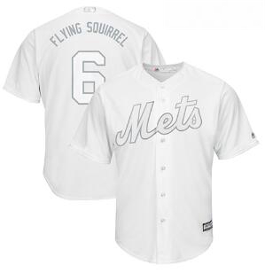 Mets #6 Jeff McNeil White Flying Squirrel Players Weekend Cool Base Stitched Baseball Jersey