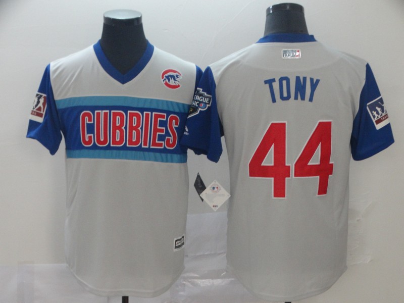 Cubs 44 Anthony Rizzo Tony Gray 2019 MLB Little League Classic Player Jersey