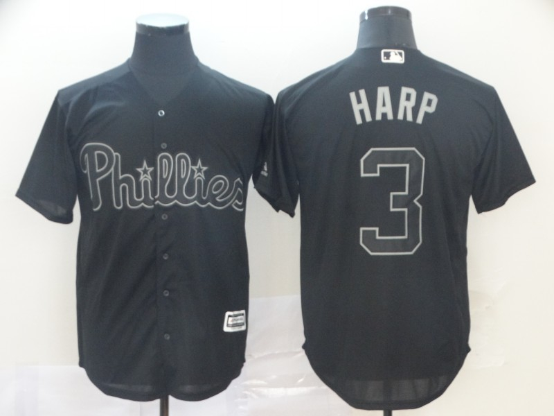 Phillies 3 Bryce Harper Harp Black 2019 Players 27 Weekend Player Jersey