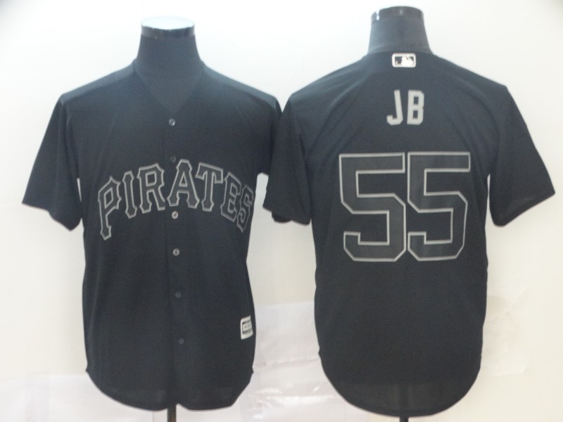 Pirates 55 Josh Bell JB Black 2019 Players 27 Weekend Player Jersey