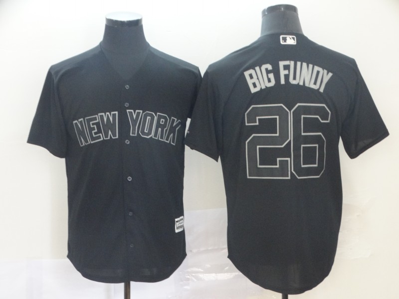 Yankees 26 DJ LeMahieu Big Fundy Black 2019 Players 27 Weekend Player Jersey