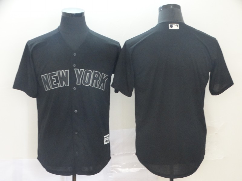 Yankees Blank Black 2019 Players 27 Weekend Player Jersey