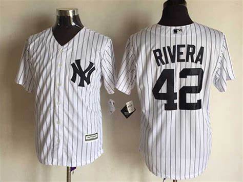 Men Yankee 42 Mariano Rivera white cool base jersey