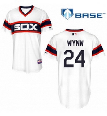 Mens Majestic Chicago White Sox 24 Early Wynn White Alternate Flex Base Authentic Collection MLB Jer