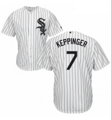 Mens Majestic Chicago White Sox 7 Jeff Keppinger White Home Flex Base Authentic Collection MLB Jerse