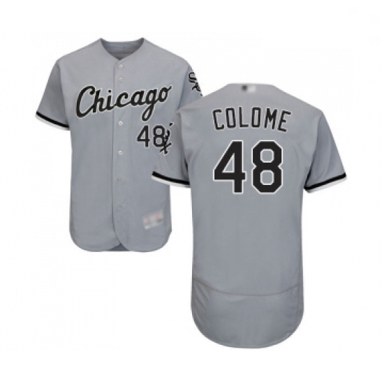 Mens Chicago White Sox 48 Alex Colome Grey Road Flex Base Authen