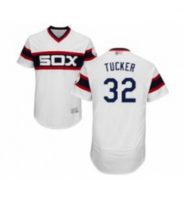 Mens Chicago White Sox 32 Preston Tucker White Alternate Flex Base Authentic Collection Baseball Jer