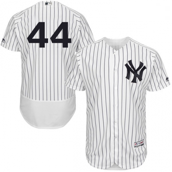 Mens Majestic New York Yankees 44 Reggie Jackson White Home Flex Base Authentic Collection MLB Jerse