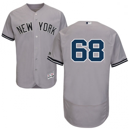 Mens Majestic New York Yankees 68 Dellin Betances Grey Road Flex Base Authentic Collection MLB Jerse