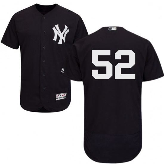 Mens Majestic New York Yankees 52 CC Sabathia Navy Blue Alternate Flex Base Authentic Collection MLB