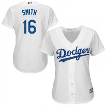 Will Smith Womens Los Angeles Dodgers White Authentic Cool Base Home Jersey Majestic