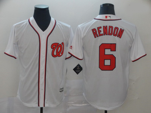 Nationals 6 Anthony Rendon White Cool Base Jersey