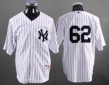 Men MLB Jerseys New York Yankees 62 Chamberlain White Cool Base jerseys