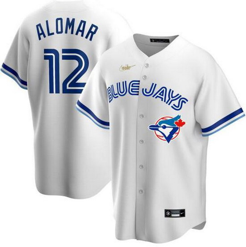 Blue Jays 12 Roberto Alomar White 2020 Nike Cool Base Jersey