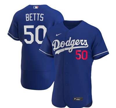 Dodgers #50 Mookie Betts Nike blue Jersey